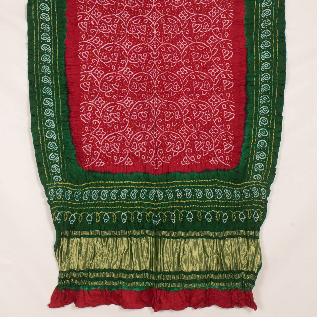 Handcrafted Bandhani Gajji Silk Dupatta 10056149