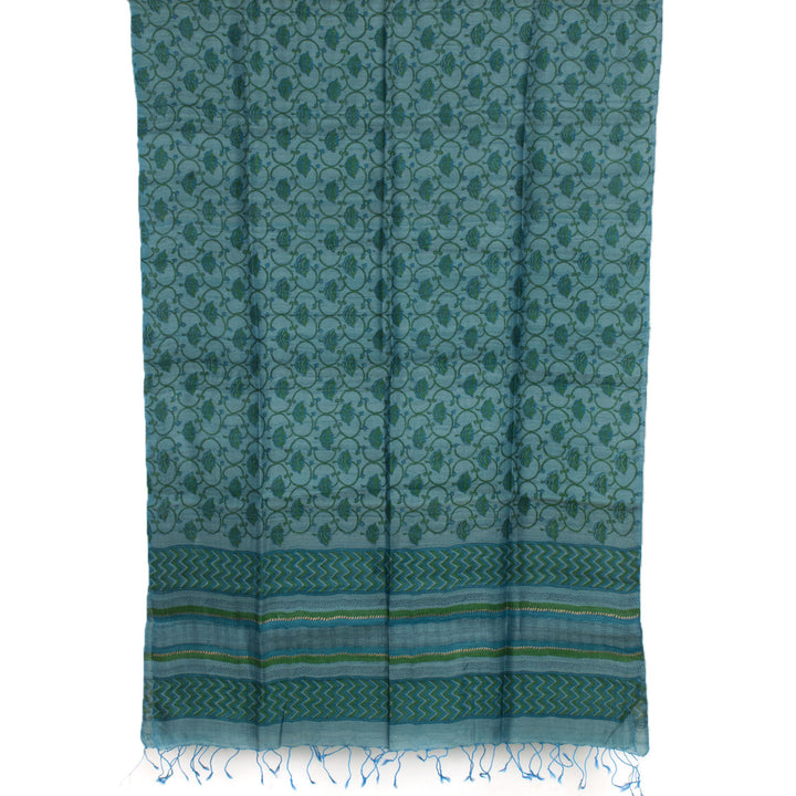 Hand Block Printed Geecha Silk Salwar Suit Material 10056196