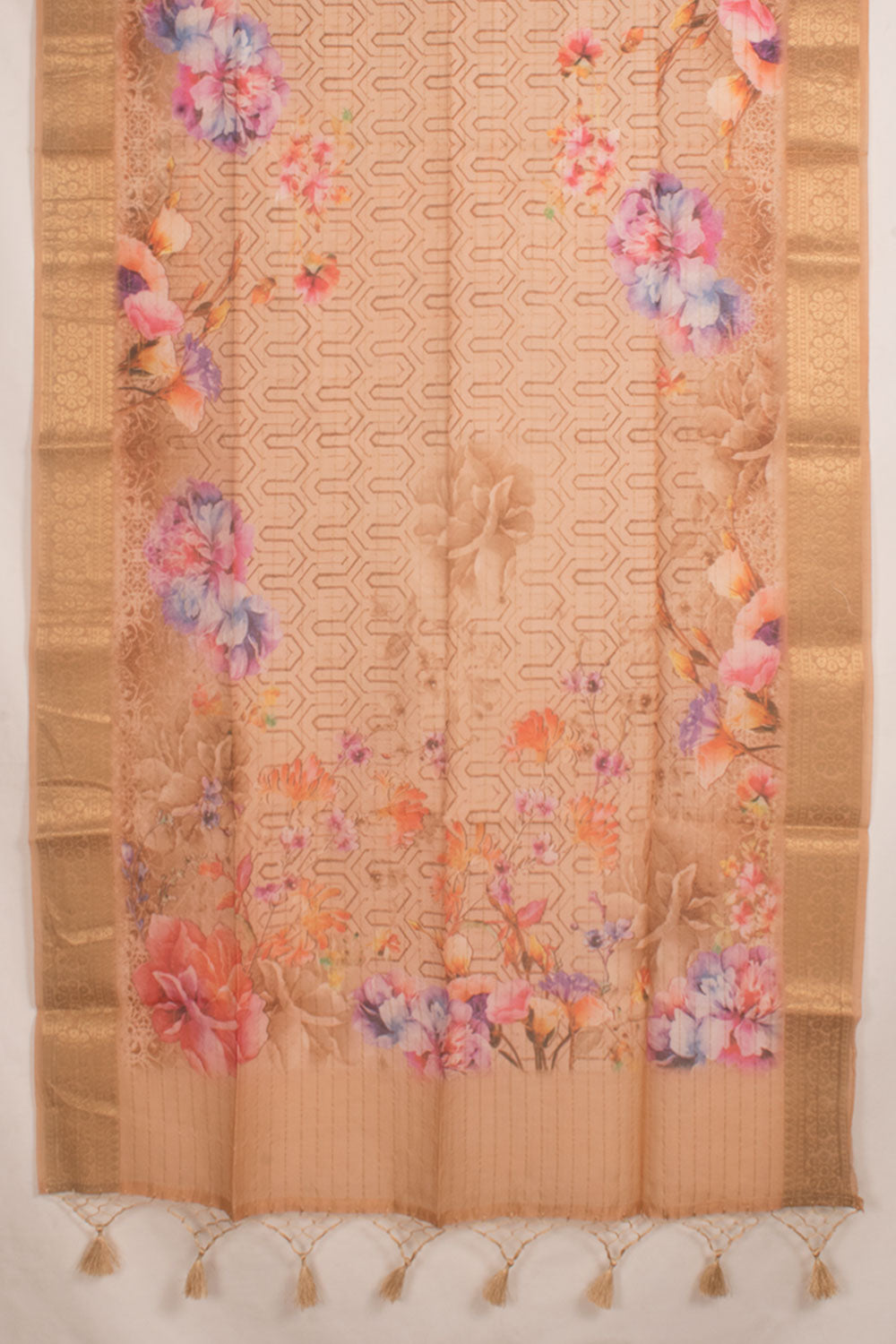 Handloom Banarasi Silk Cotton 3-Piece Salwar Suit Material 10058779