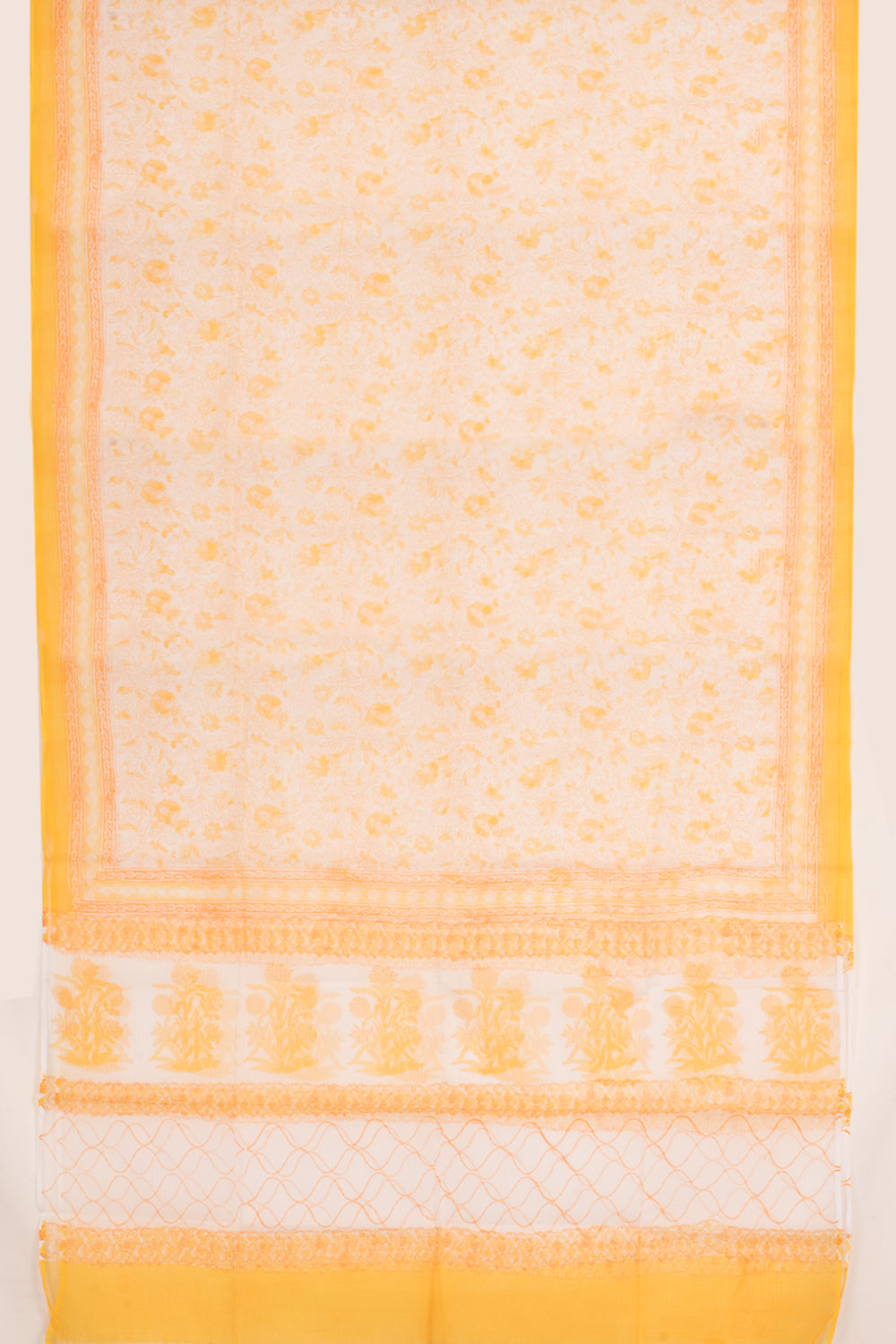 Hand Block Printed Cotton 3-Piece Salwar Suit Material 10058786