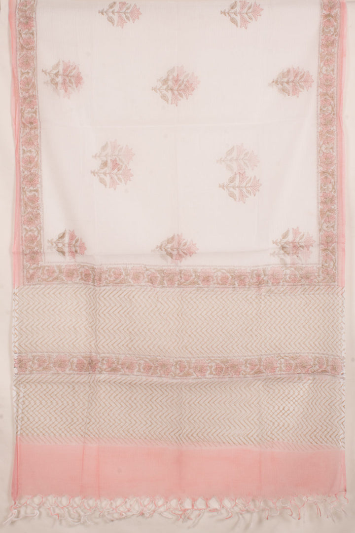 Hand Block Printed Cotton 3-Piece Salwar Suit Material 10058792