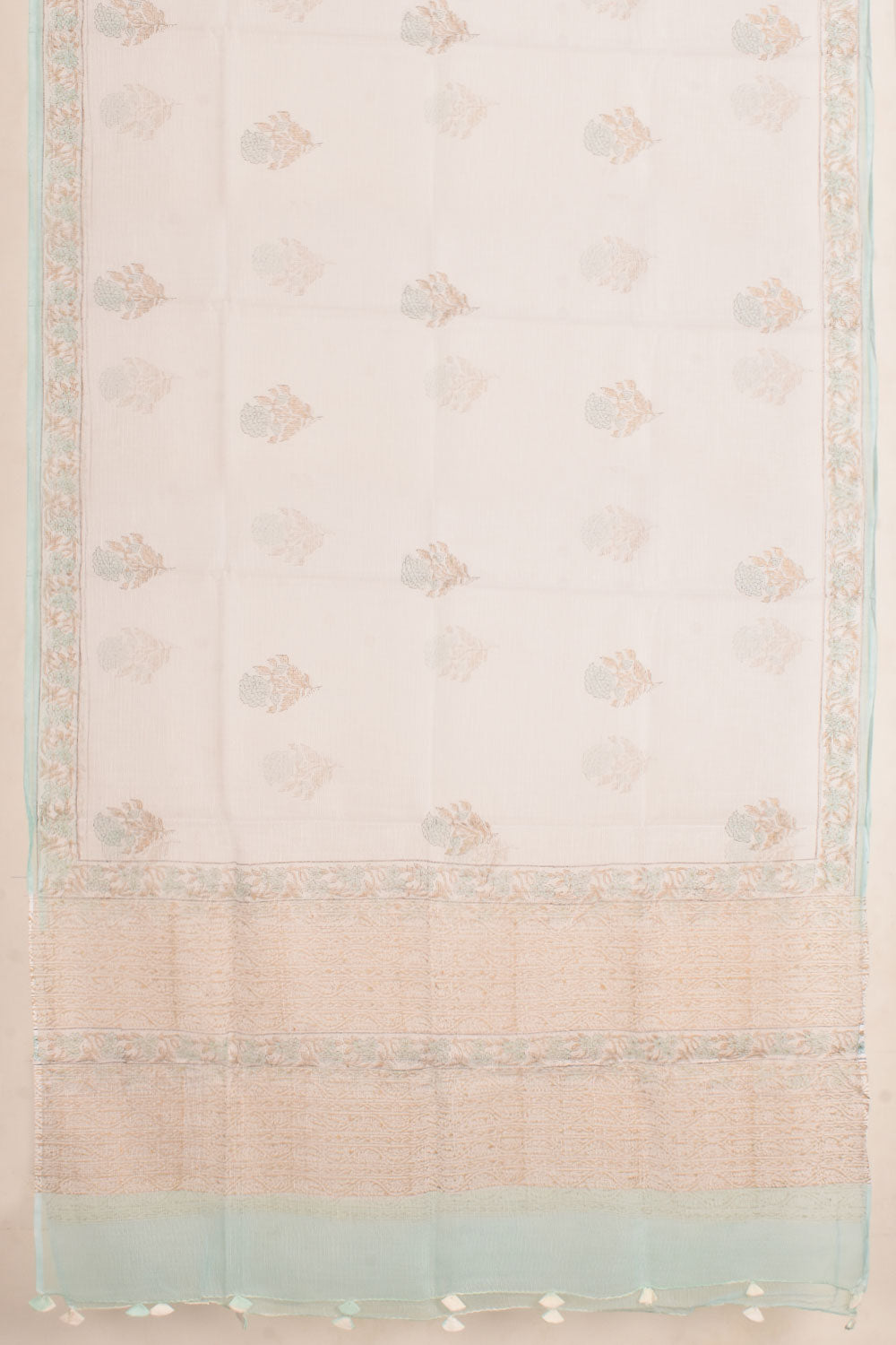 Hand Block Printed Cotton 3-Piece Salwar Suit Material 10058806