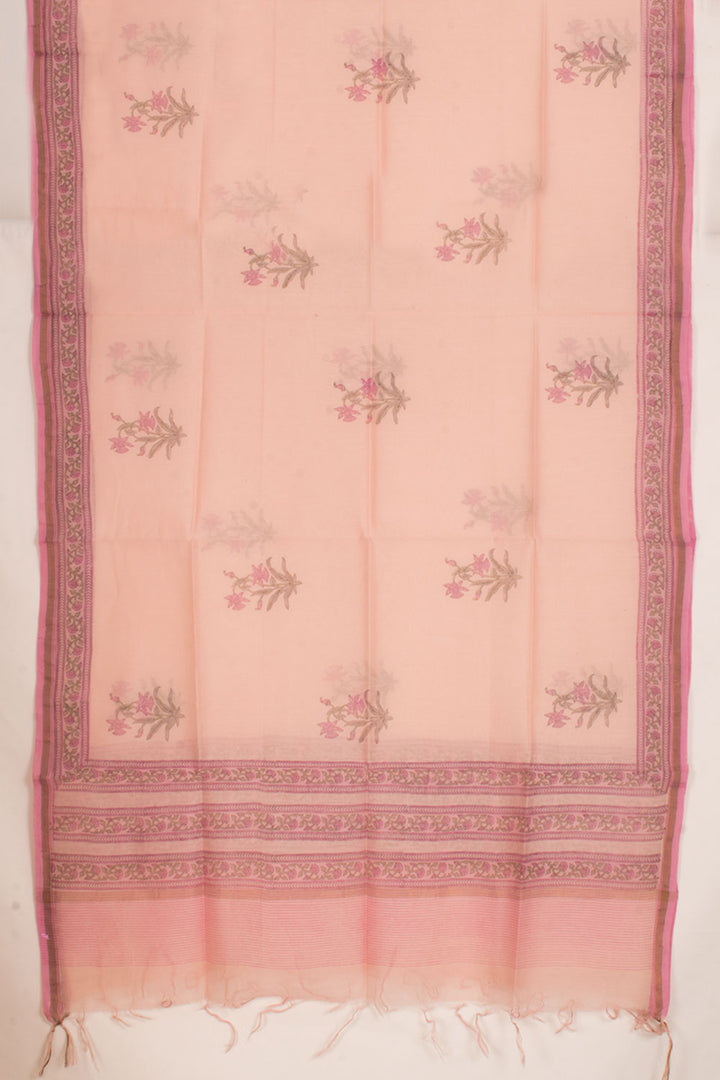 Hand Block Printed Cotton 3-Piece Salwar Suit Material 10058807
