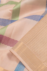 Ivory Pure Zari Kanjivaram Silk Saree 10059035