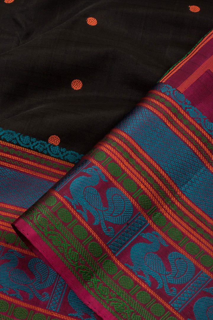 Handloom Pure Silk Threadwork Kanjivaram Saree 10058249