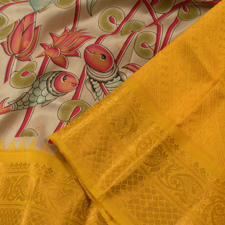 Handloom Printed Gadwal Silk Saree 10054608