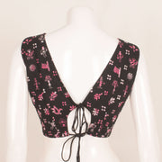 Sweetheart Neck Kantha Embroidered Cotton Blouse 10059249