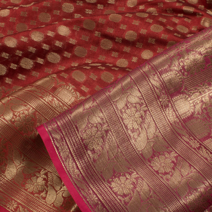 Handloom Banarasi Katrua Silk Cotton Saree 10056826