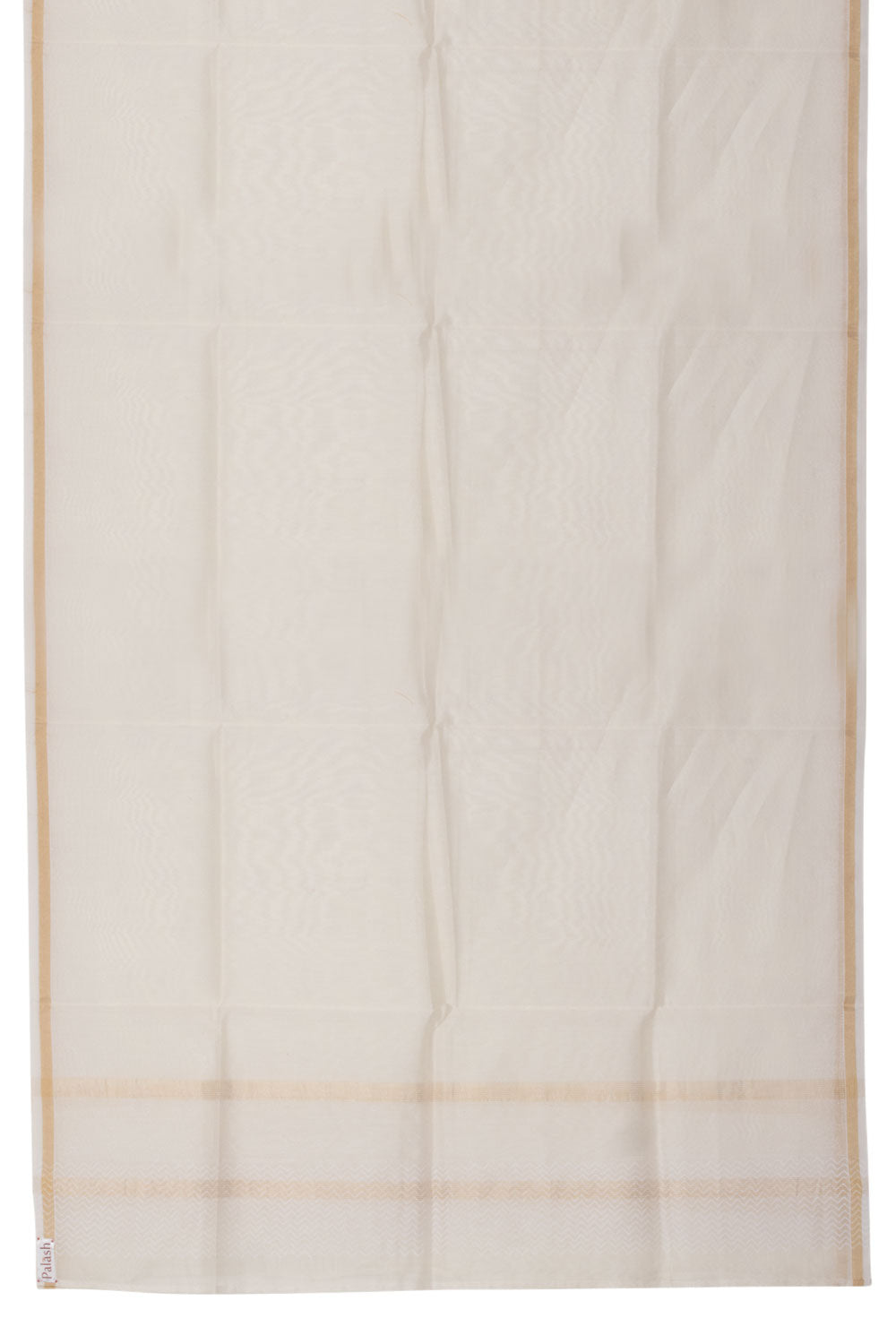 Off White Handwoven Chanderi Silk Cotton Dupatta 10061088