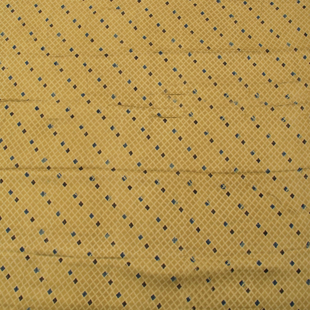 Ajrakh Printed Satin Silk 2 pc Salwar Suit Material 10054220