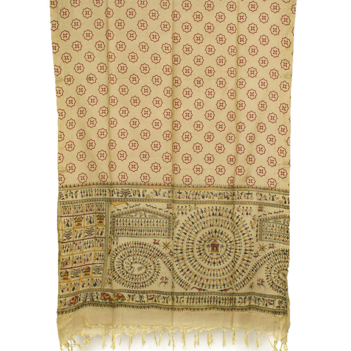 Printed Bhagalpur Silk Salwar Suit Material 10056870