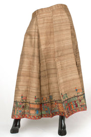 Hand Painted Madhubani Bhagalpur Tussar Silk Skirt 10057654