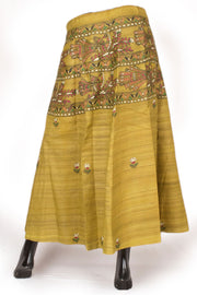 Hand Painted Madhubani Bhagalpur Tussar Silk Skirt 10057655