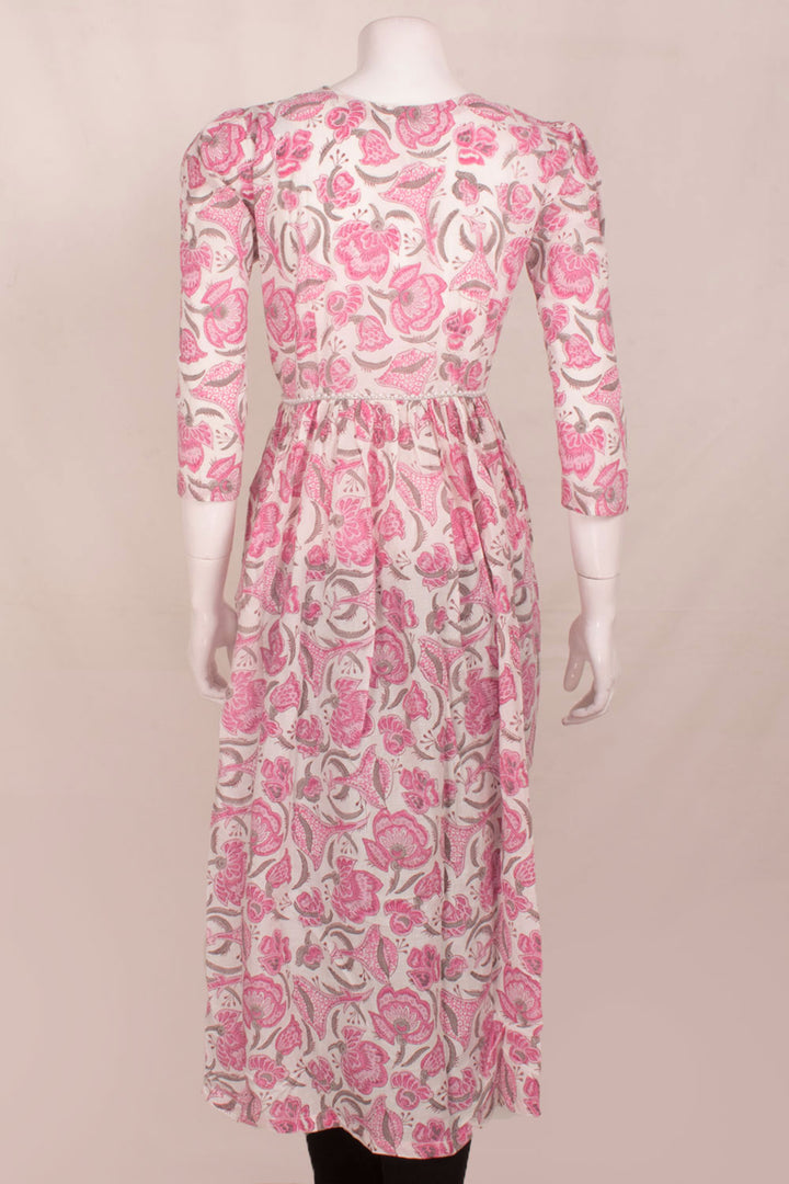 Hand Block Printed Cotton Dress 10056466