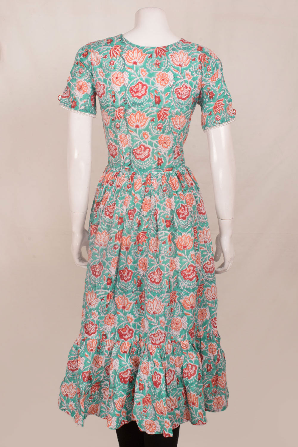 Hand Block Printed Cotton Dress 10056467