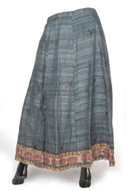 Hand Painted Madhubani Bhagalpur Tussar Silk Skirt 10057658