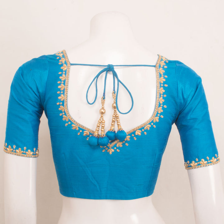 Handcrafted Embroidered Raw Silk Blouse 10051149