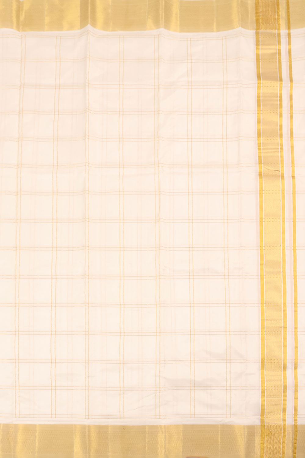 White Kanchipuram Silk 8x4 Dhoti 10059814