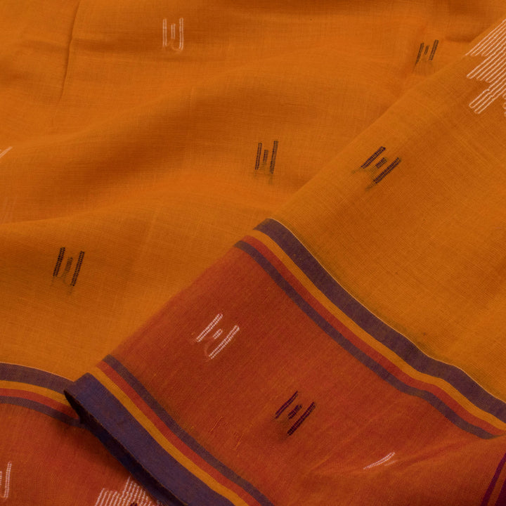 Handloom Bengal Jamdani Cotton Saree with Geometric Design 