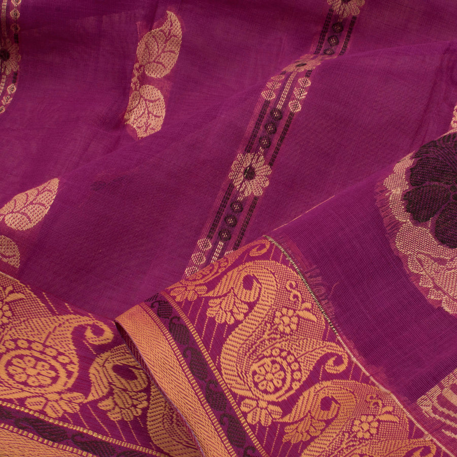 Handloom Bengal Cotton Saree with Floral Motifs