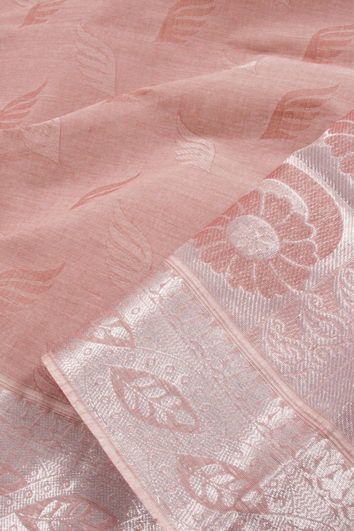 Seashell Pink Kovai Cotton Saree 10059945