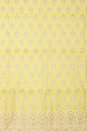 Lemon Yellow Banarasi Cotton Salwar Suit Material 10061160