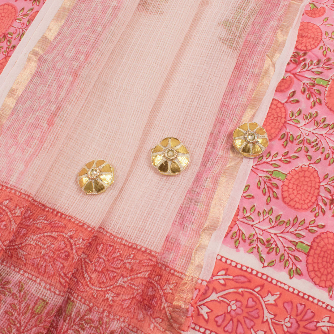 Sanganeri Hand Block Printed Cotton Salwar Suit Material 10056578