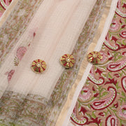 Sanganeri Hand Block Printed Cotton Salwar Suit Material 10056588