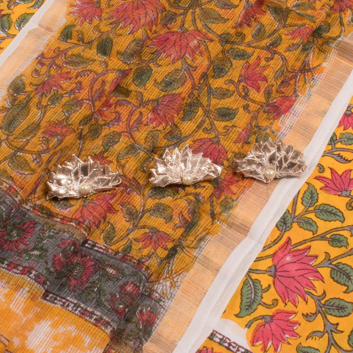 Sanganeri Hand Block Printed Cotton Salwar Suit Material 10056608