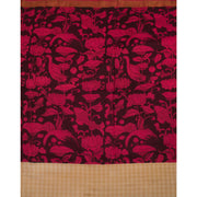 Pen Kalamkari Korvai Pure Zari Kanjivaram Silk Saree 10055879