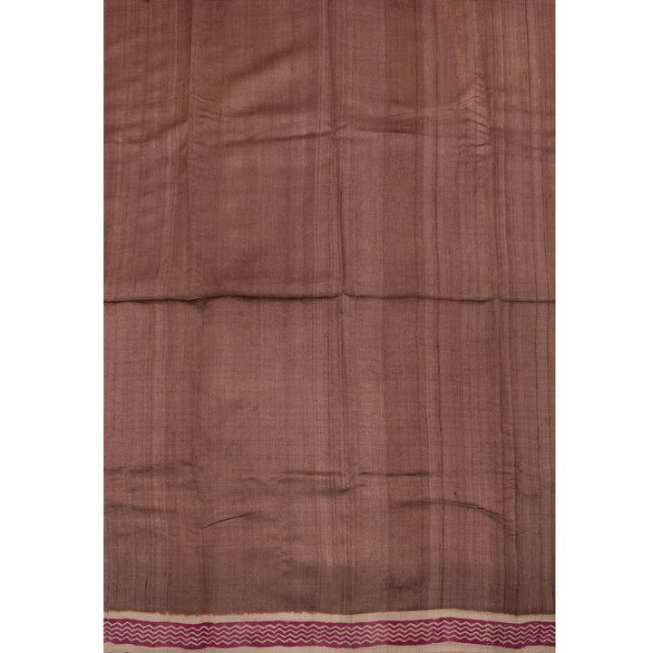Hand Block Printed Tussar Silk Salwar Suit Material 10055925