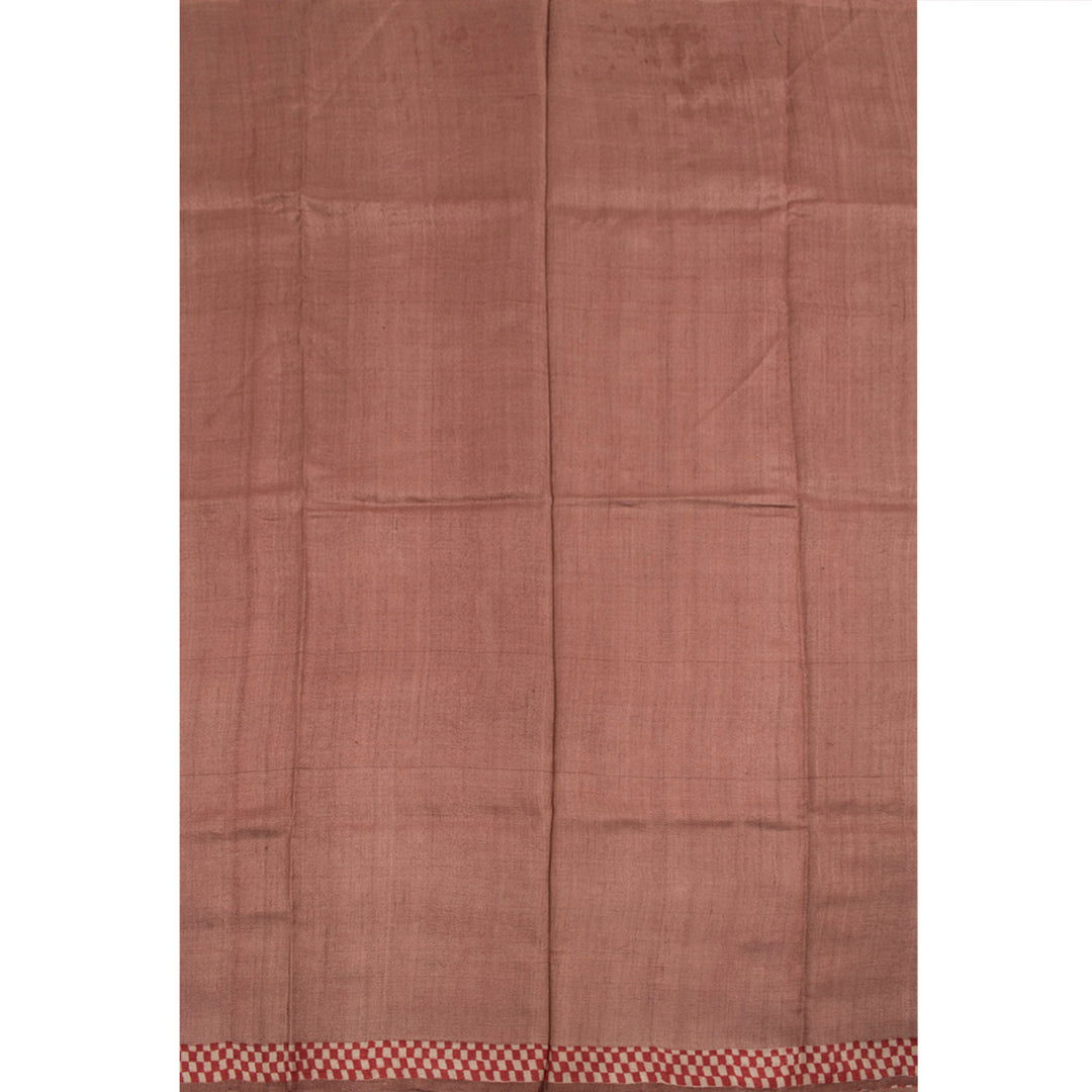 Hand Block Printed Tussar Silk Salwar Suit Material 10055928