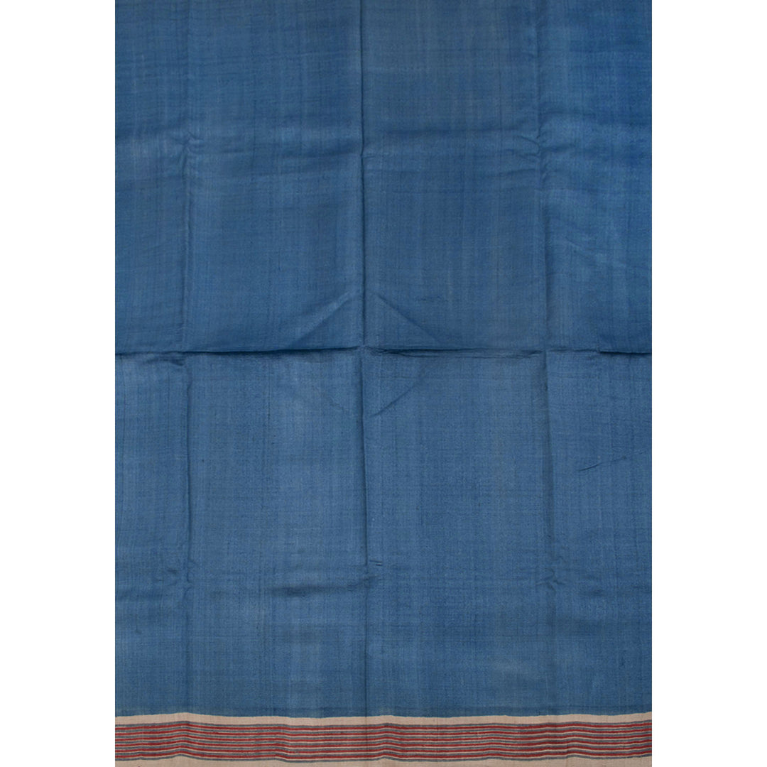 Hand Block Printed Tussar Silk Salwar Suit Material 10055929