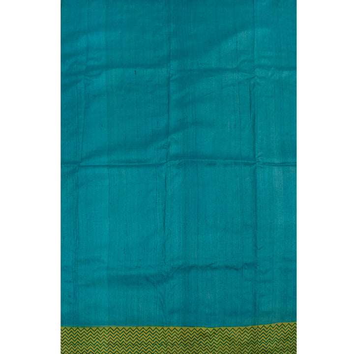 Hand Block Printed Tussar Silk Salwar Suit Material 10055933