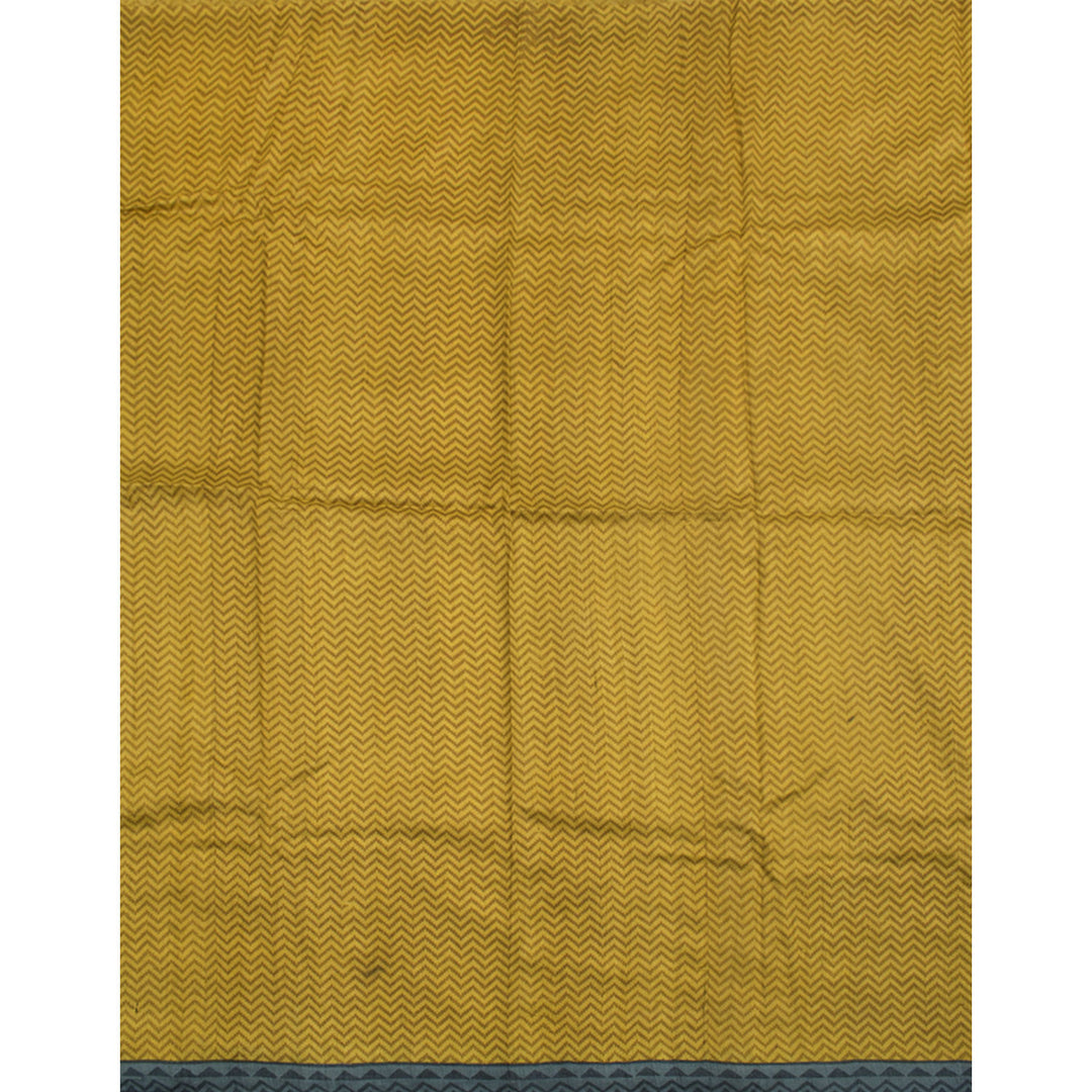 Hand Block Printed Tussar Silk Salwar Suit Material 10055937