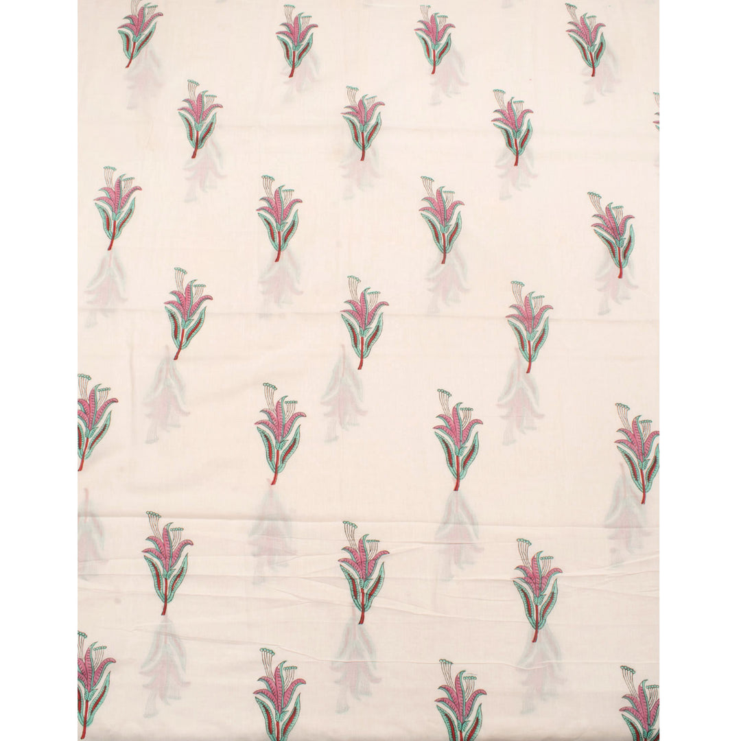 Hand Block Printed Mulmul Cotton Salwar Suit Material 10055950