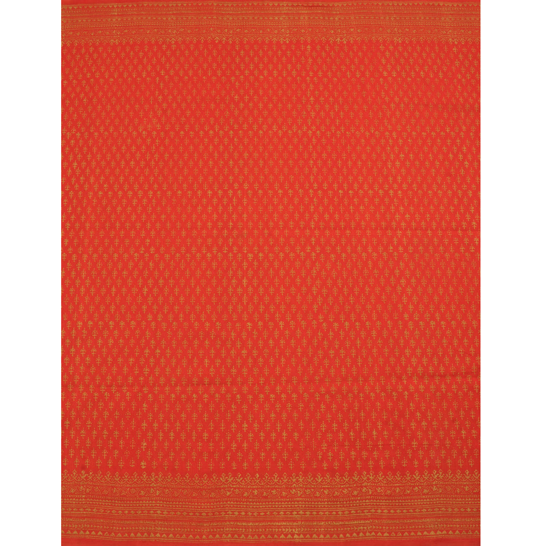 Hand Block Printed Mangalgiri Cotton Saree 10056533