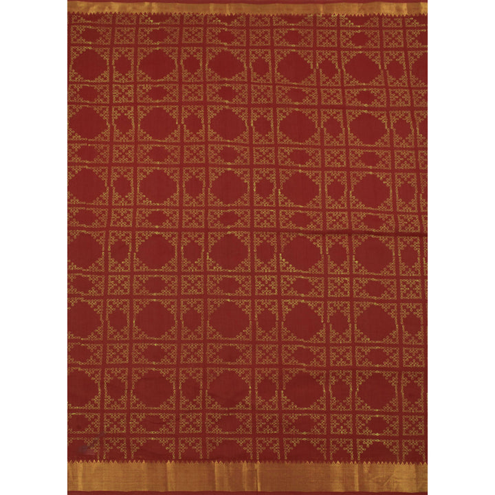 Hand Block Printed Mangalgiri Silk Cotton Saree 10056550