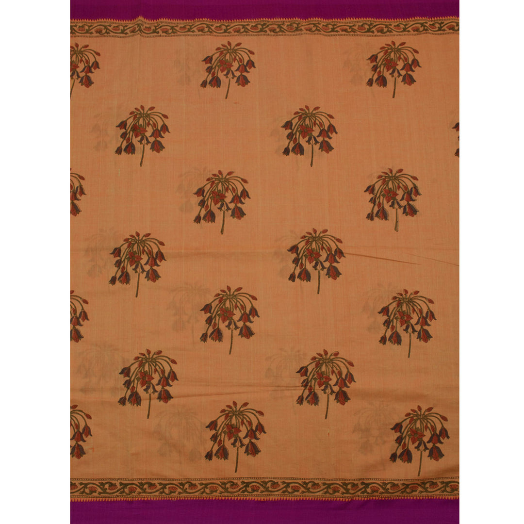 Hand Block Printed Mangalgiri Cotton Saree 10056935