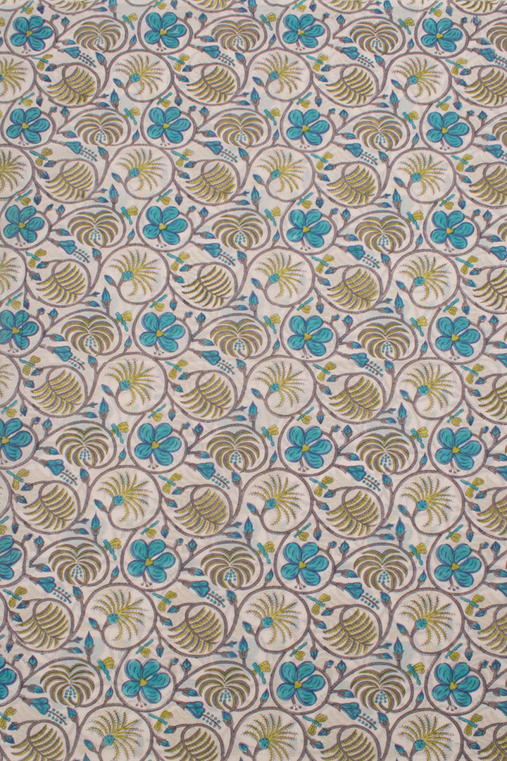Hand Block Printed Cotton 3-Piece Salwar Suit Material 10057056