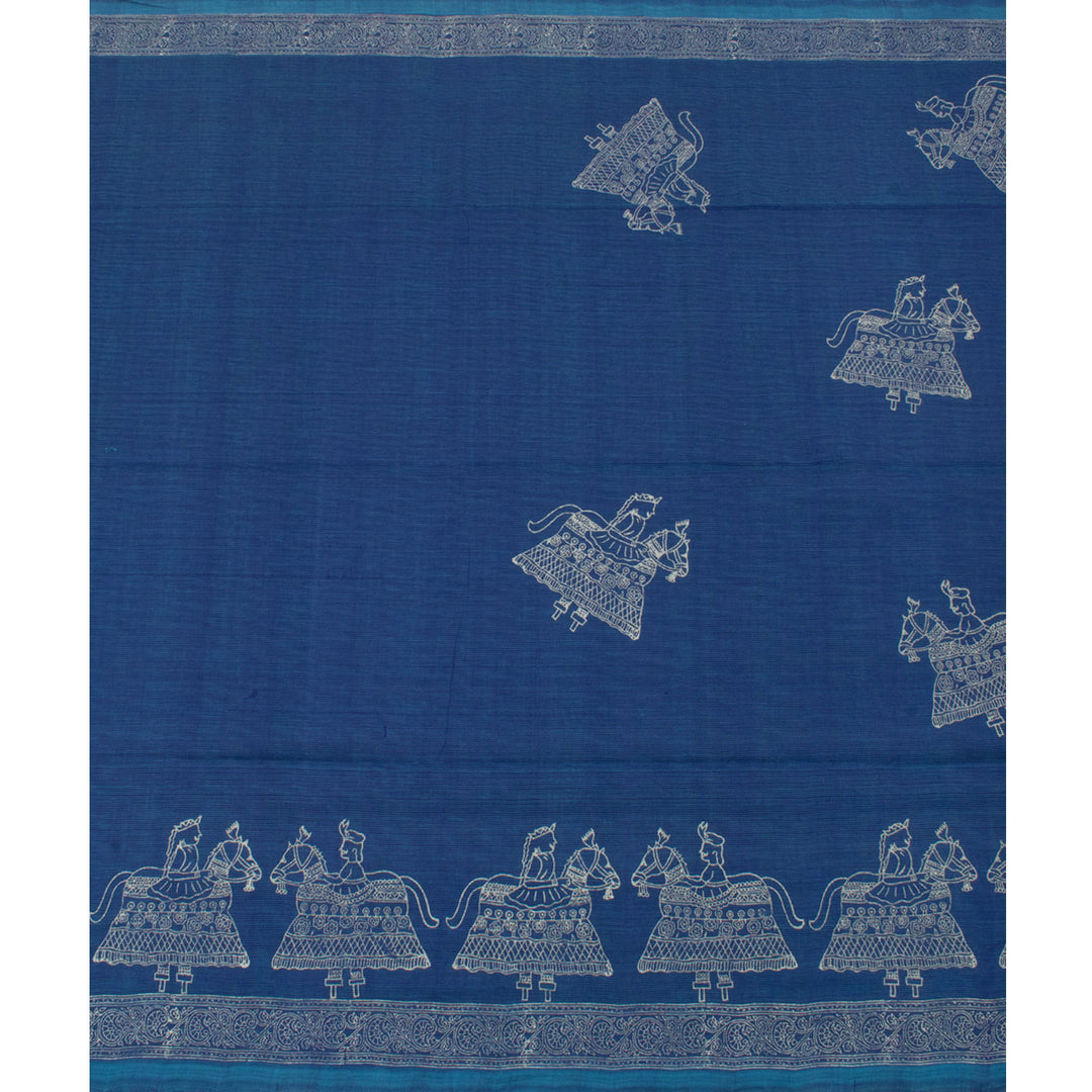Hand Block Printed Cotton Saree 10057199