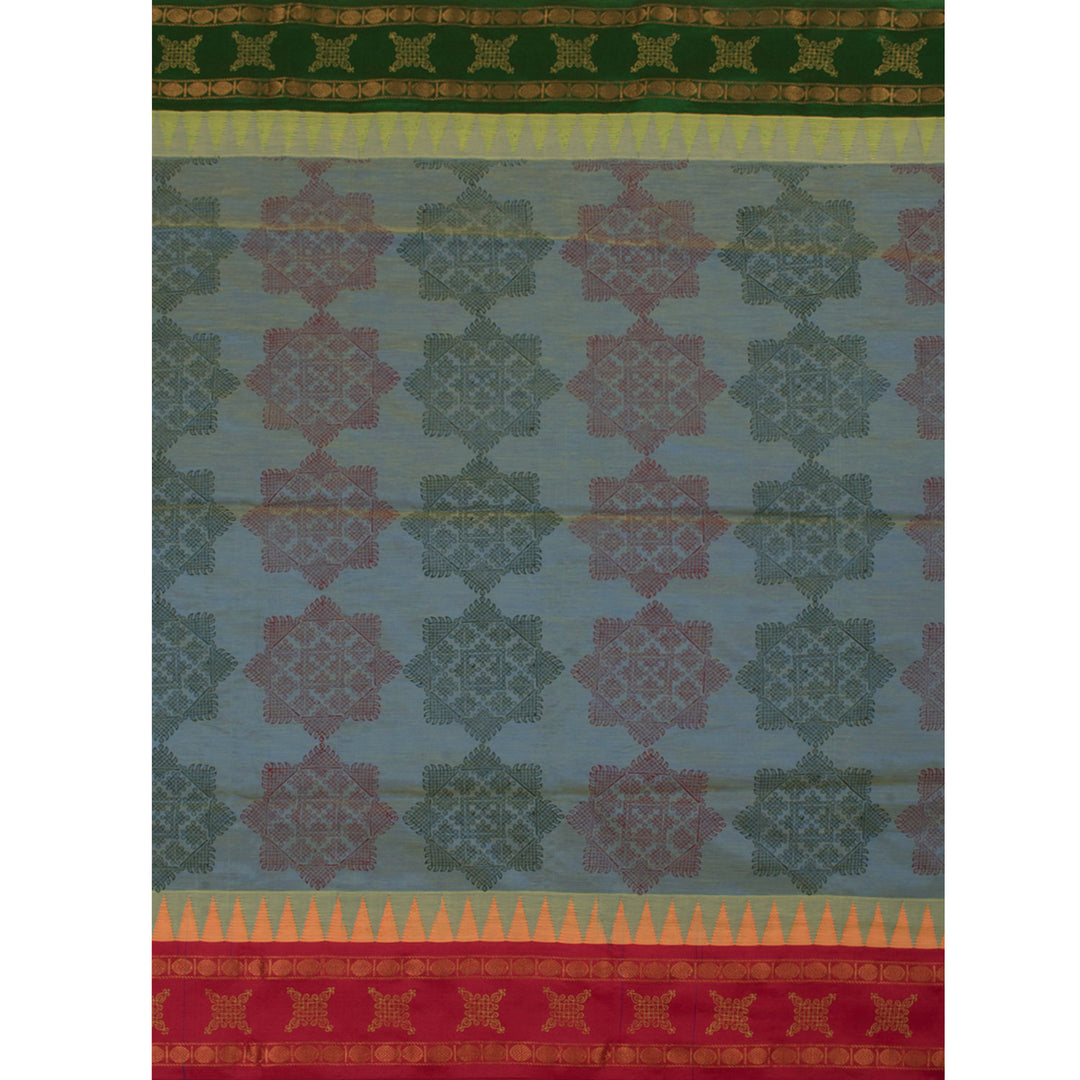 Hand Block Printed Silk Cotton Saree 10057213