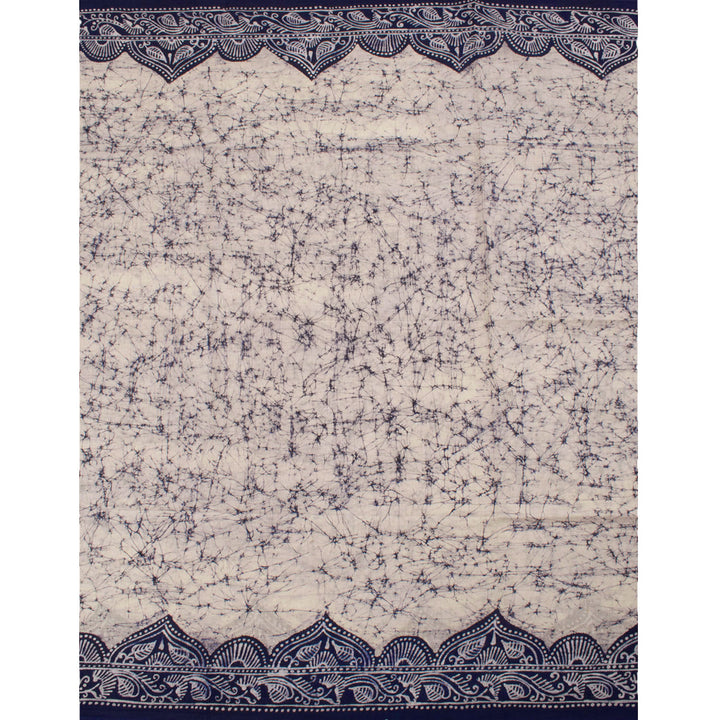 Batik Printed Cotton Saree 10057244