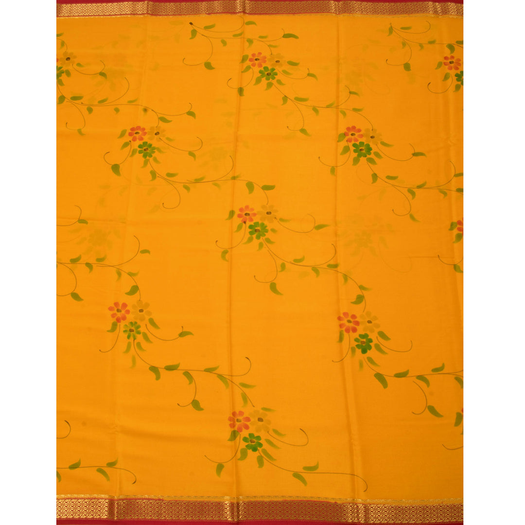 Hand Painted Mysore Crepe Silk Saree 10057540