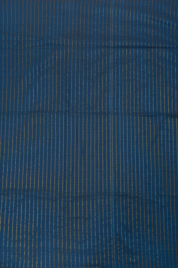 Handwoven Zari Stripes Linen Saree 10057760