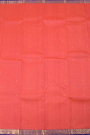 Peach Handloom Pure Zari Kanjivaram Silk Saree 10058358