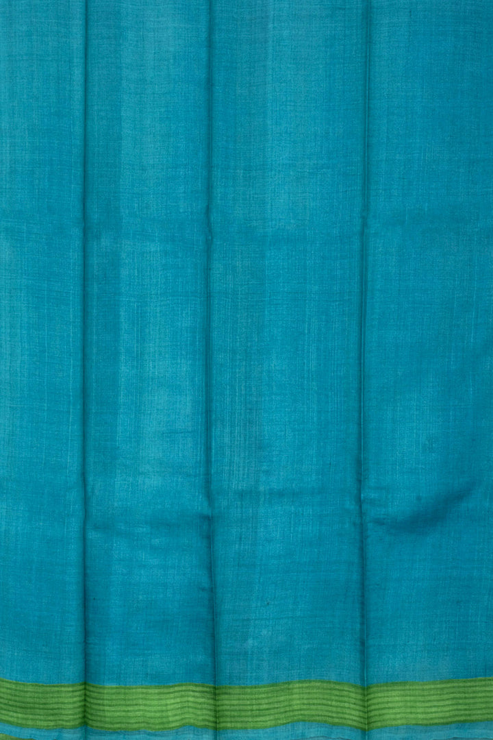 Hand Block Printed Tussar Silk Salwar Suit Material 10058475