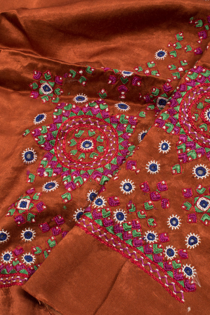 Mirror Embroidered Mashru Blouse Material 10058650