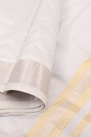 Misty White Kanchipuram Silk 9x5 Dhoti 10059821