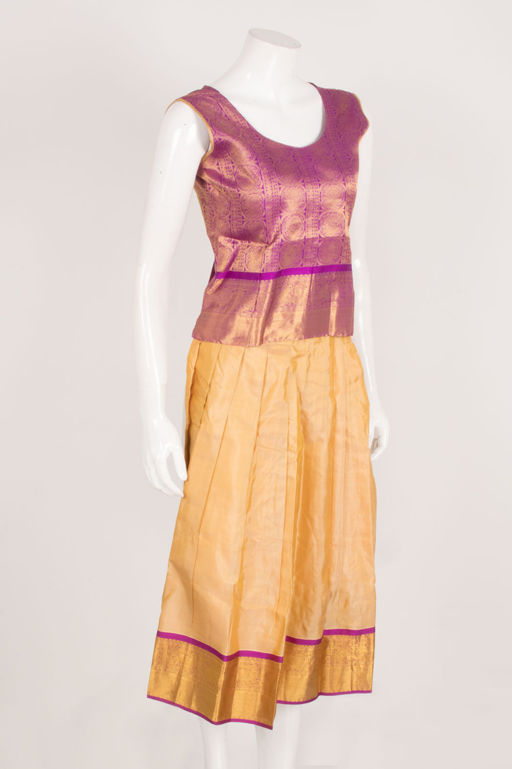 Size 0 to 16 yrs Pure Silk Kanchipuram Pattu Pavadai 10059831